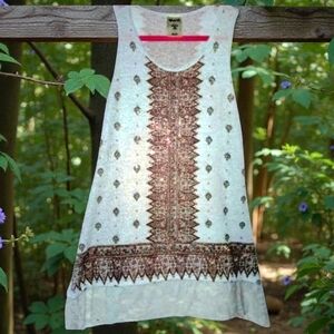 VOCAL Crystal Studded Floral Lace Dress/Tunic Small